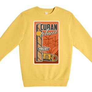 Cuba Travel Retro Cuban Cigar Tabaco Premium Crewneck Sweatshirt