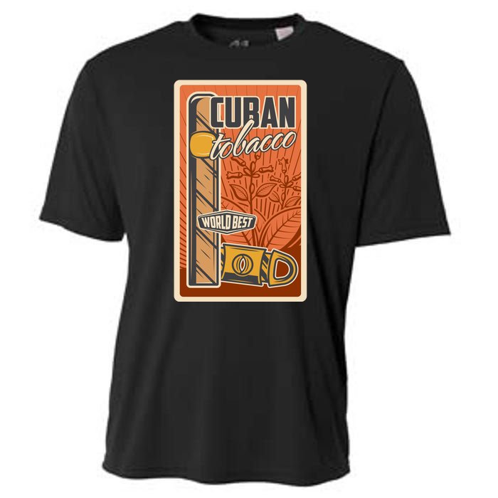 Cuba Travel Retro Cuban Cigar Tabaco Cooling Performance Crew T-Shirt