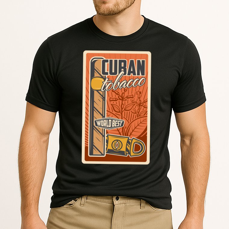 Cuba Travel Retro Cuban Cigar Tabaco Performance Shirt