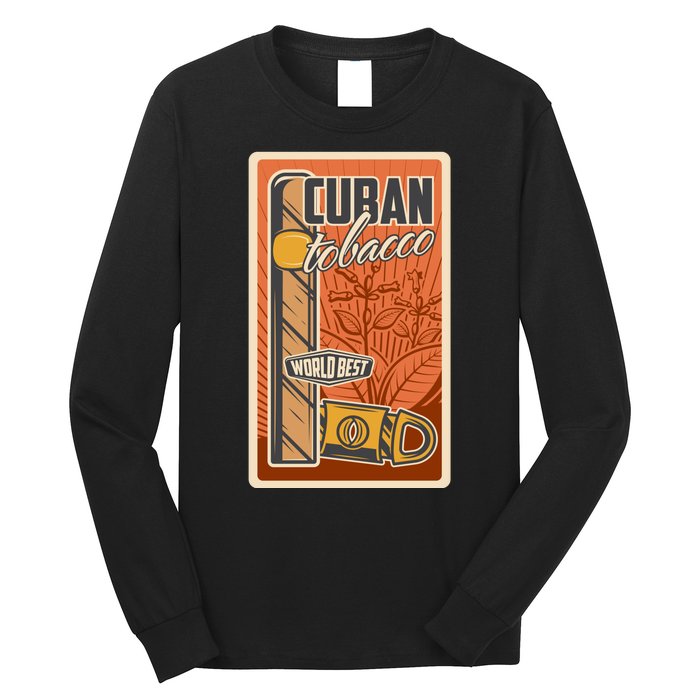 Cuba Travel Retro Cuban Cigar Tabaco Long Sleeve Shirt