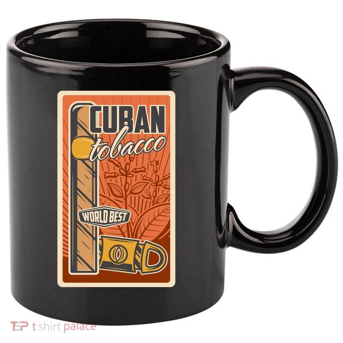 Cuba Travel Retro Cuban Cigar Tabaco 11oz C Handle Ceramic Mug