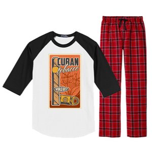 Cuba Travel Retro Cuban Cigar Tabaco Raglan Sleeve Pajama Set