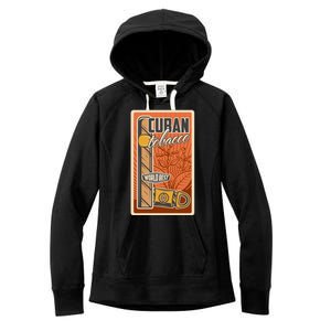 Cuba Travel Retro Cuban Cigar Tabaco Women's Fleece Hoodie