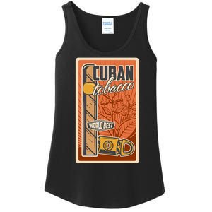 Cuba Travel Retro Cuban Cigar Tabaco Ladies Essential Tank