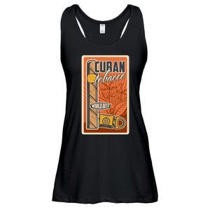 Cuba Travel Retro Cuban Cigar Tabaco Ladies Essential Flowy Tank