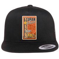 Cuba Travel Retro Cuban Cigar Tabaco Flat Bill Trucker Hat