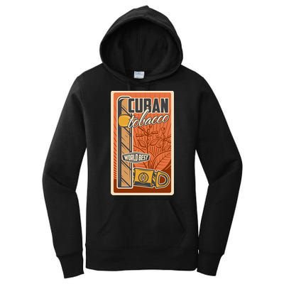 Cuba Travel Retro Cuban Cigar Tabaco Women's Pullover Hoodie