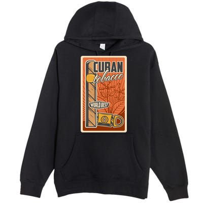 Cuba Travel Retro Cuban Cigar Tabaco Premium Pullover Hoodie