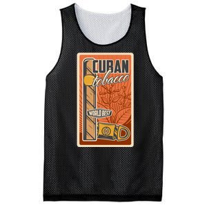 Cuba Travel Retro Cuban Cigar Tabaco Mesh Reversible Basketball Jersey Tank