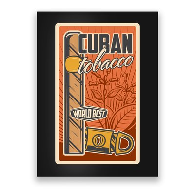 Cuba Travel Retro Cuban Cigar Tabaco Poster