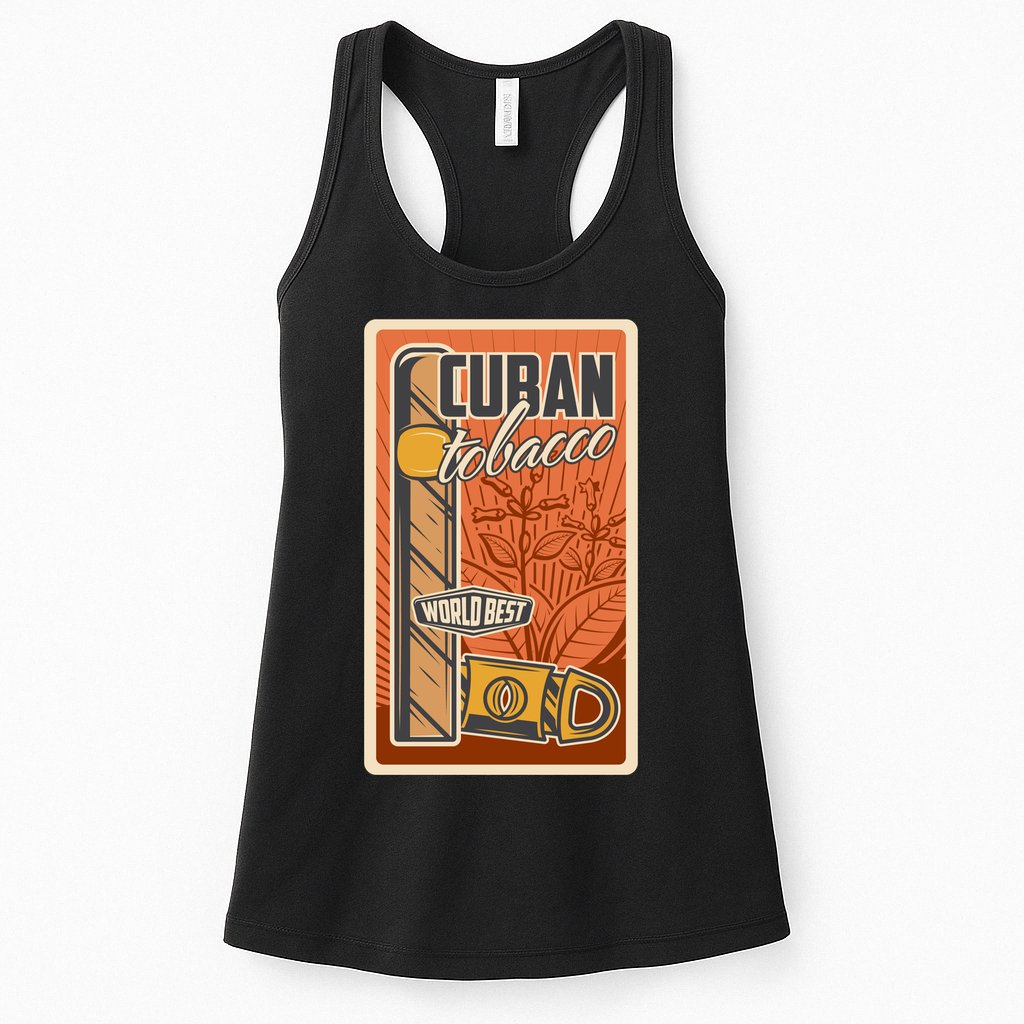 Cuba Travel Retro Cuban Cigar Tabaco Womens Tank Top