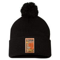 Cuba Travel Retro Cuban Cigar Tabaco Pom Pom 12in Knit Beanie