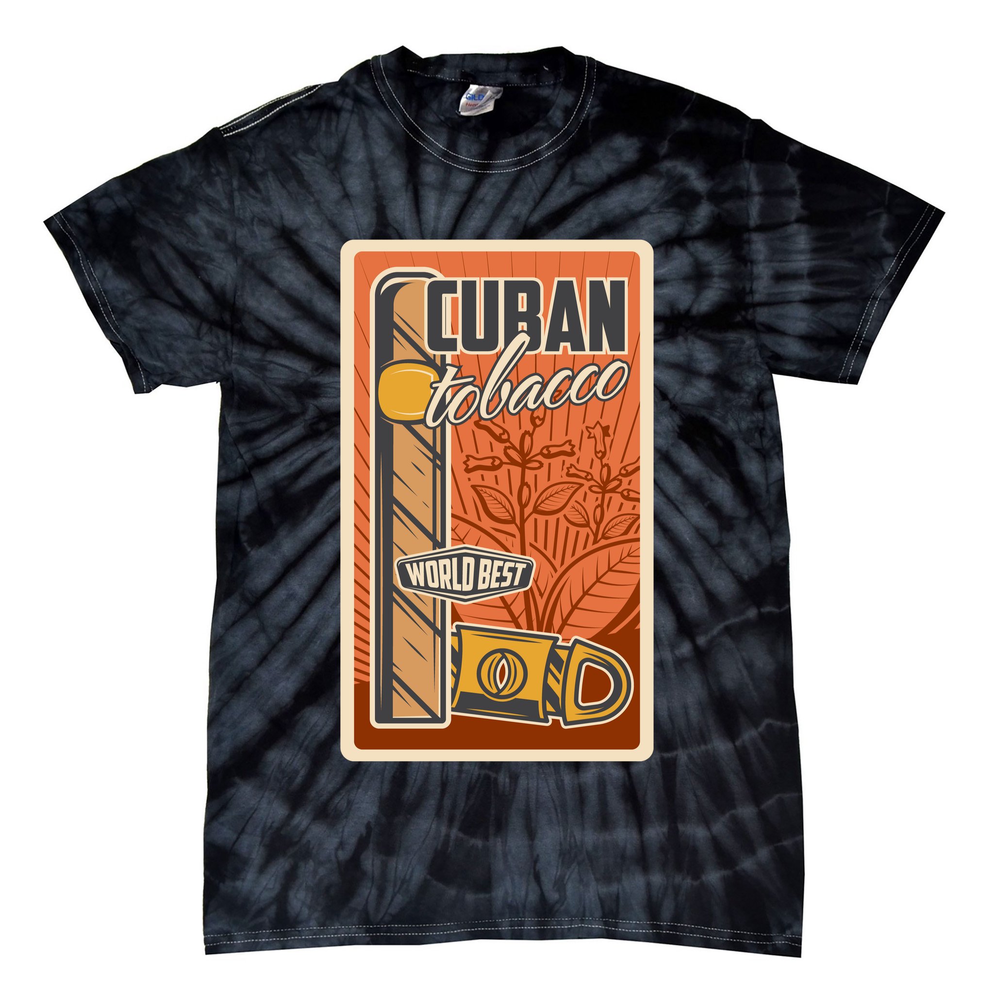 Cuba Travel Retro Cuban Cigar Tabaco Tie-Dye T-Shirt