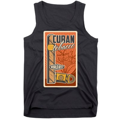 Cuba Travel Retro Cuban Cigar Tabaco Tank Top