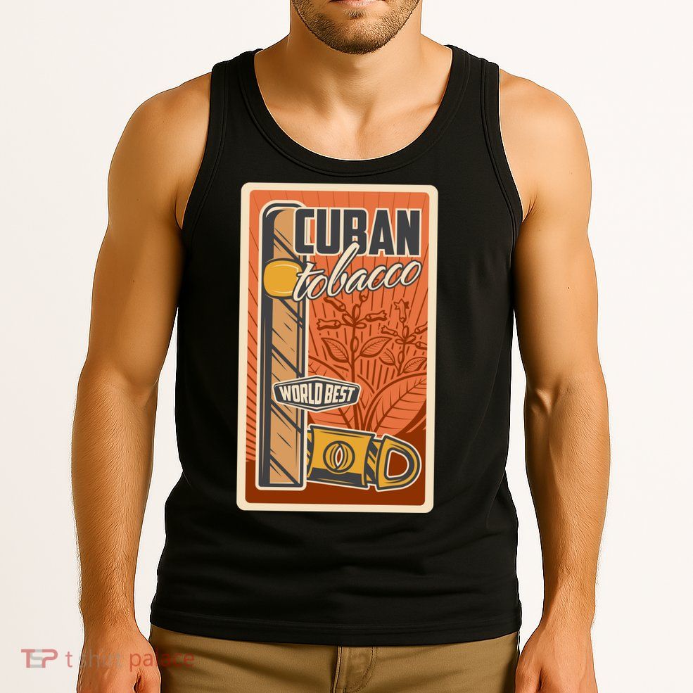 Cuba Travel Retro Cuban Cigar Tabaco Tank Top