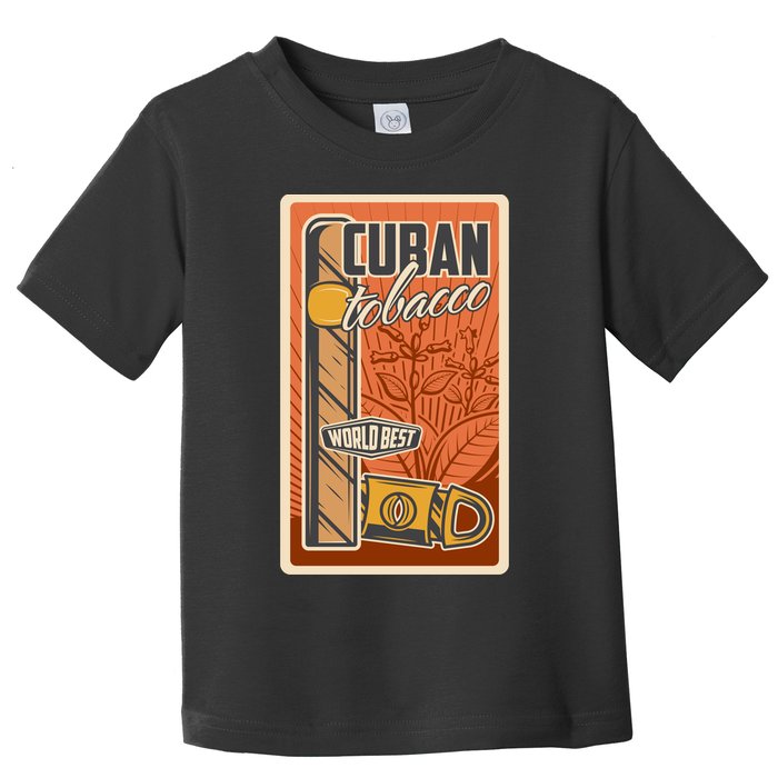 Cuba Travel Retro Cuban Cigar Tabaco Toddler T-Shirt