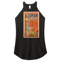 Cuba Travel Retro Cuban Cigar Tabaco Women's Perfect Tri Rocker Tank