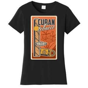 Cuba Travel Retro Cuban Cigar Tabaco Women's T-Shirt