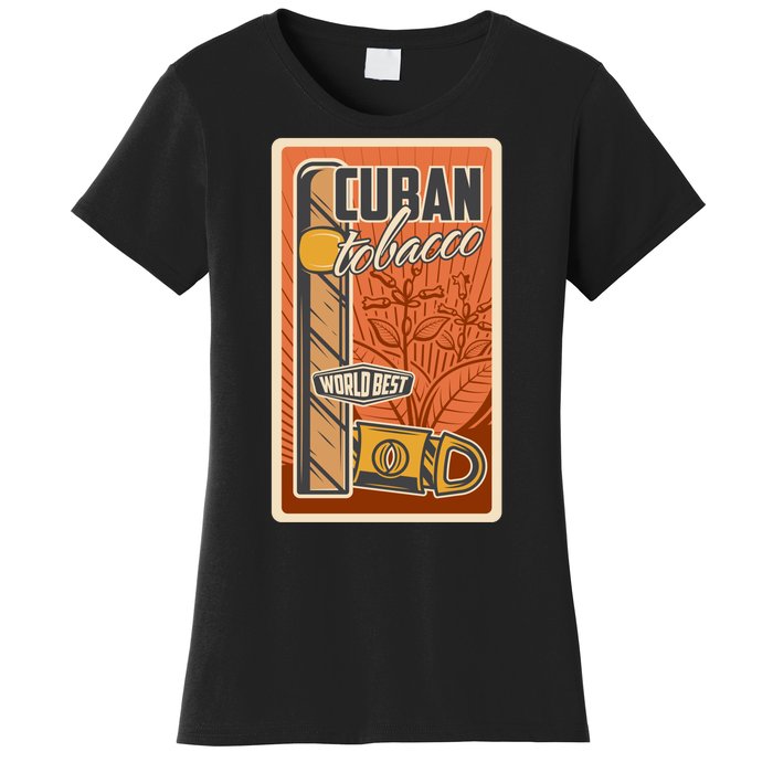 Cuba Travel Retro Cuban Cigar Tabaco Women's T-Shirt