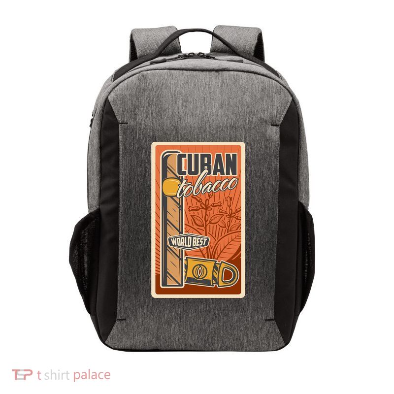Cuba Travel Retro Cuban Cigar Tabaco Vector Backpack