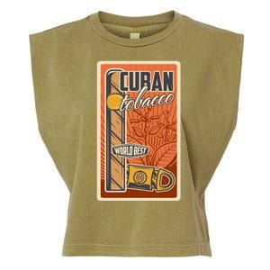 Cuba Travel Retro Cuban Cigar Tabaco Garment-Dyed Women's Muscle Tee