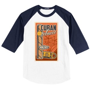 Cuba Travel Retro Cuban Cigar Tabaco Baseball Sleeve Shirt