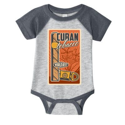Cuba Travel Retro Cuban Cigar Tabaco Infant Baby Jersey Bodysuit
