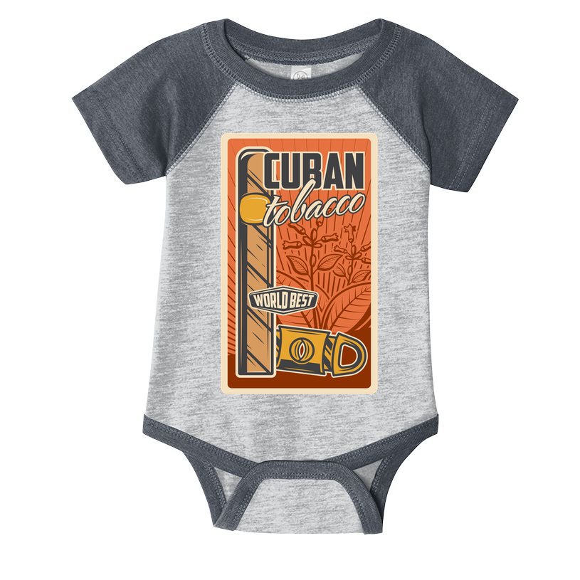 Cuba Travel Retro Cuban Cigar Tabaco Infant Baby Jersey Bodysuit