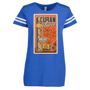 Cuba Travel Retro Cuban Cigar Tabaco Enza Ladies Jersey Football T-Shirt