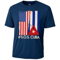 Cuba USA Flags United #S.O.S.CUBA Cooling Performance Crew T-Shirt