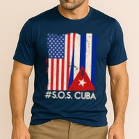 Cuba USA Flags United #S.O.S.CUBA Cooling Performance Crew T-Shirt