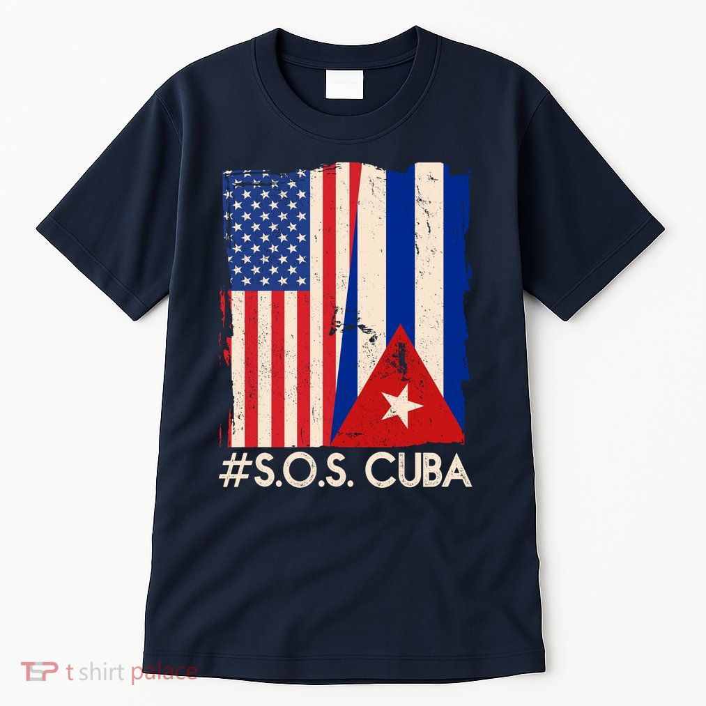 Cuba USA Flags United #S.O.S.CUBA Tall T-Shirt