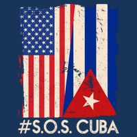 Cuba USA Flags United #S.O.S.CUBA Baby Bodysuit