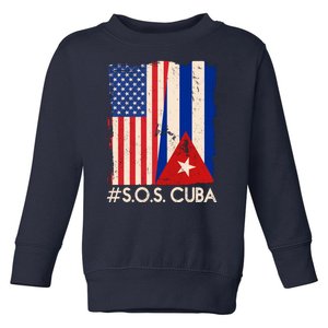 Cuba USA Flags United #S.O.S.CUBA Toddler Sweatshirt