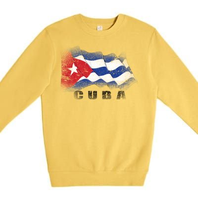 Cuban Flag Cuba Premium Crewneck Sweatshirt