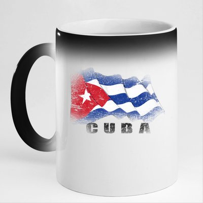 Cuban Flag Cuba 11oz Black Color Changing Mug