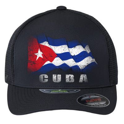 Cuban Flag Cuba Flexfit Unipanel Trucker Cap