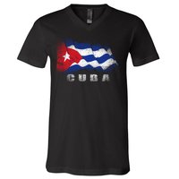 Cuban Flag Cuba V-Neck T-Shirt