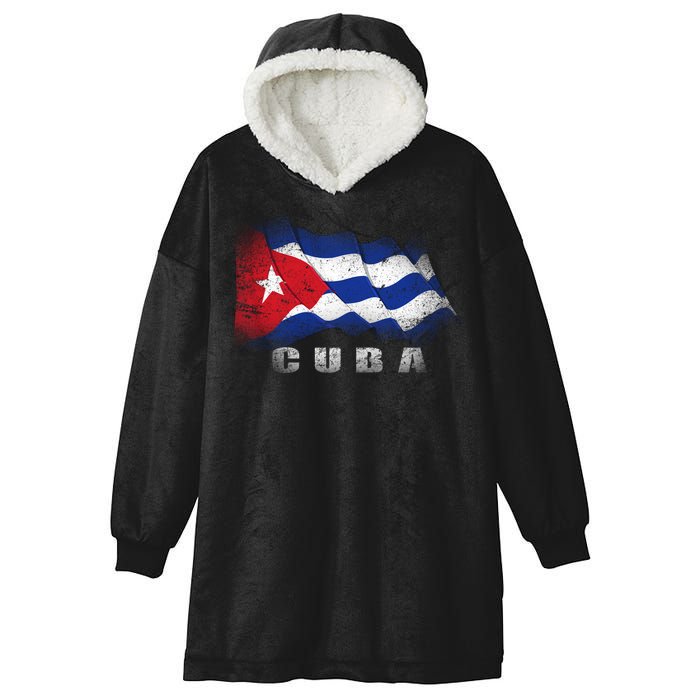 Cuban Flag Cuba Hooded Wearable Blanket