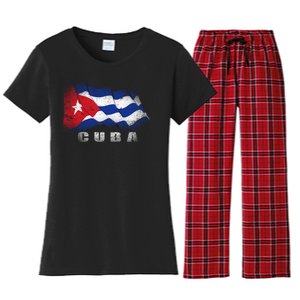 Cuban Flag Cuba Women's Flannel Pajama Set