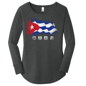 Cuban Flag Cuba Women's Perfect Tri Tunic Long Sleeve Shirt