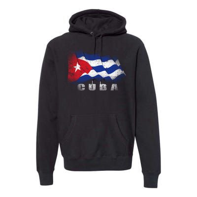 Cuban Flag Cuba Premium Hoodie