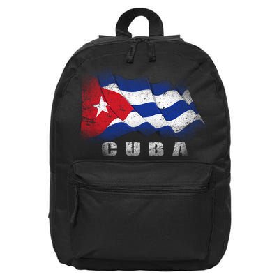 Cuban Flag Cuba 16 in Basic Backpack