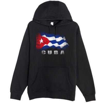 Cuban Flag Cuba Premium Pullover Hoodie
