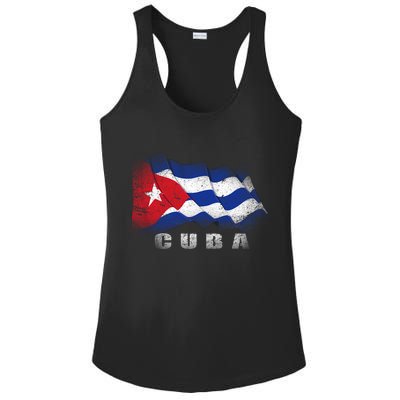 Cuban Flag Cuba Ladies PosiCharge Competitor Racerback Tank