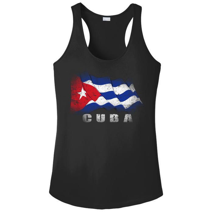 Cuban Flag Cuba Ladies PosiCharge Competitor Racerback Tank