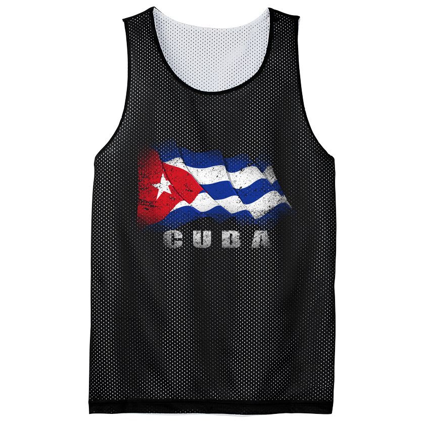 Cuban Flag Cuba Mesh Reversible Basketball Jersey Tank