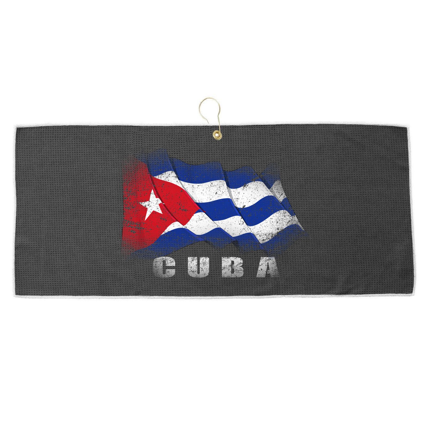 Cuban Flag Cuba Large Microfiber Waffle Golf Towel