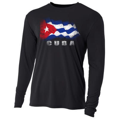 Cuban Flag Cuba Cooling Performance Long Sleeve Crew