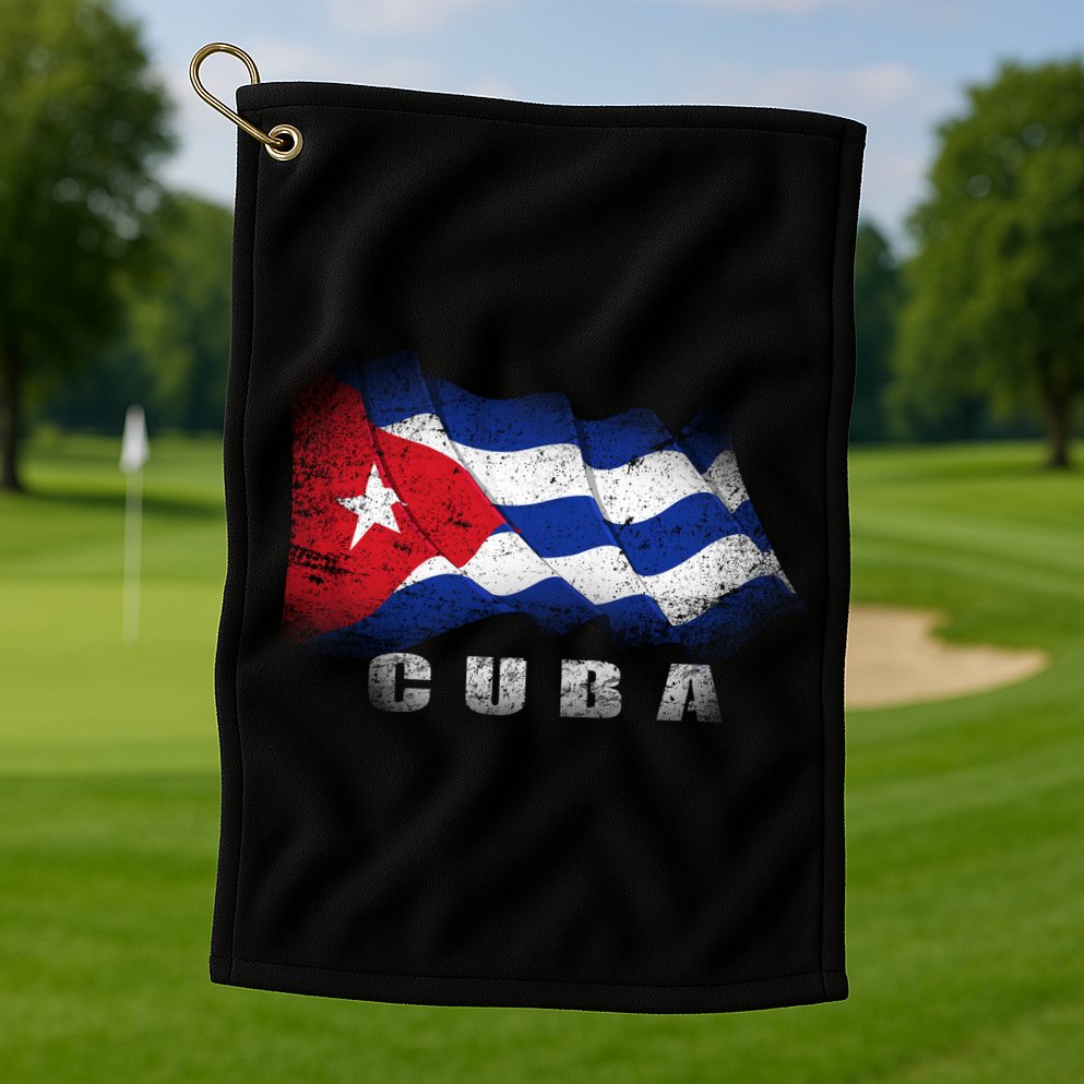 Cuban Flag Cuba Golf Towel
